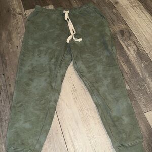 green tie dye joggers